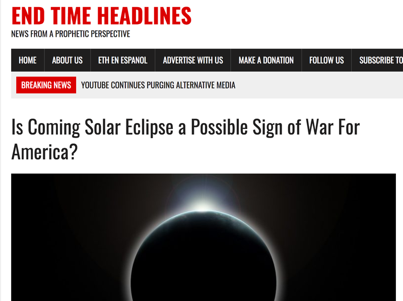 Image: Screen Shot via End Times Headlines